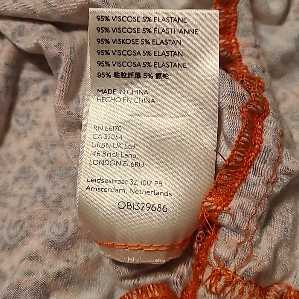 Anthropologie Junior women's crop top M coral and blue ruffle top w tied up side - Picture 6 of 10